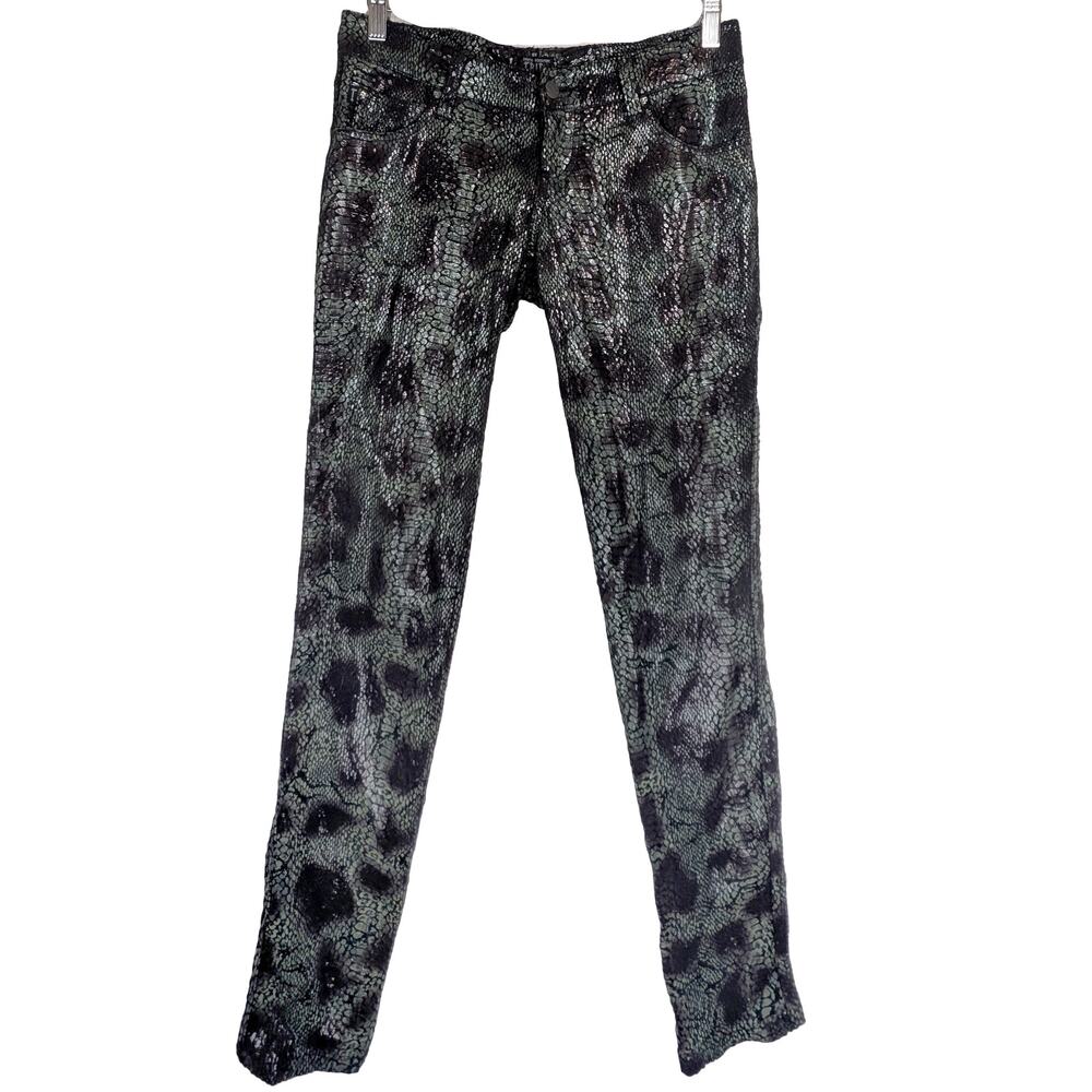Vintage Tripp NYC Snakeskin Pants Skinny Animal Print Low Punk Emo Goth Y2k 26/3